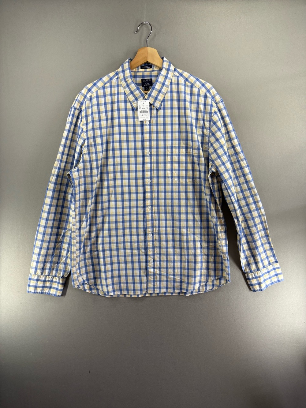 J.crew Men Slim Untucked Flex Washed XL Multi Color Button Up New Long Sleeve